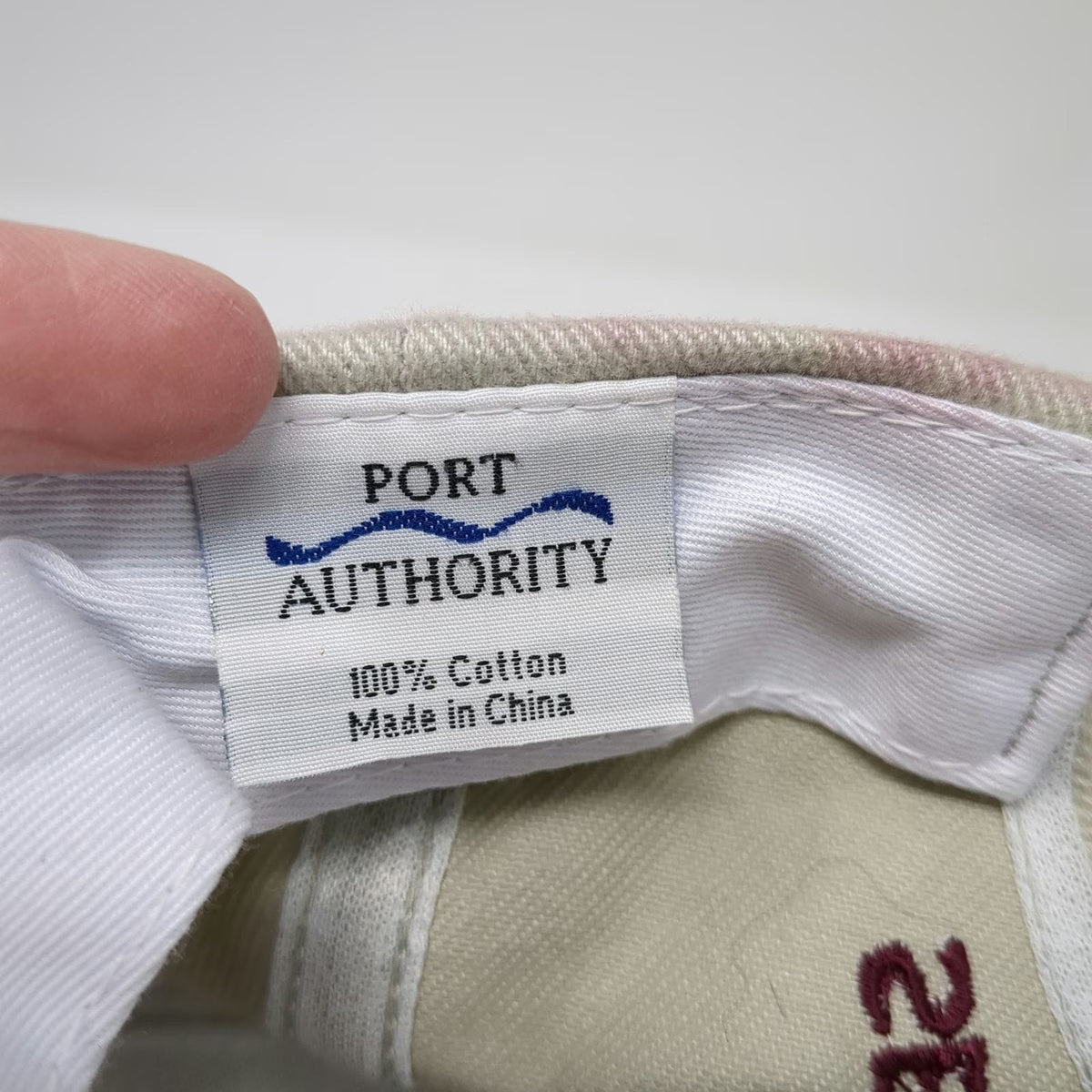 Port Authority Baseball Cap Gray Red One Size Sundance Ag Inc Slideback Hat 42
