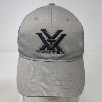 Vortex Baseball Cap Gray One Size Mesh Snapback Embroidered Logo Hunting Hat