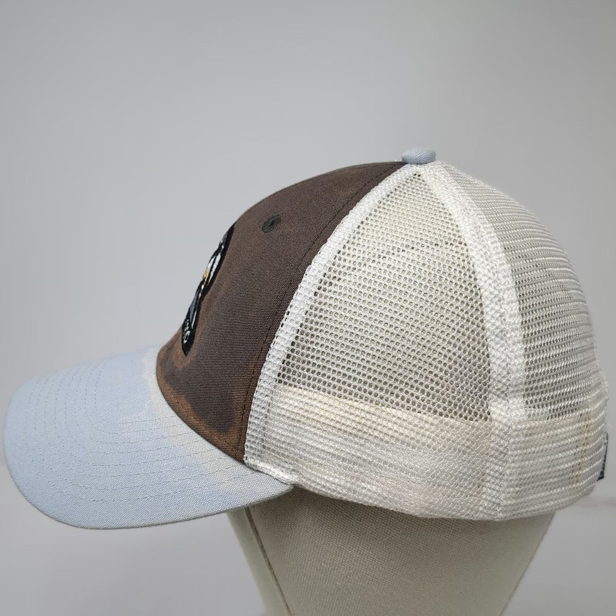 Ouray Trucker Hat Brown Blue One Size Glacier 1910 Mountain Mesh Snapback