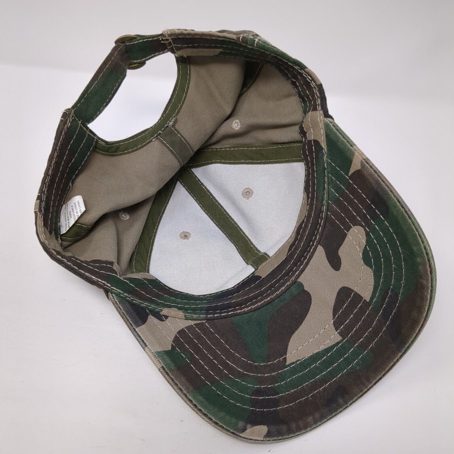 Unbranded Slideback Hat Fatigue Camo One Size Adjustable Outdoor Blank