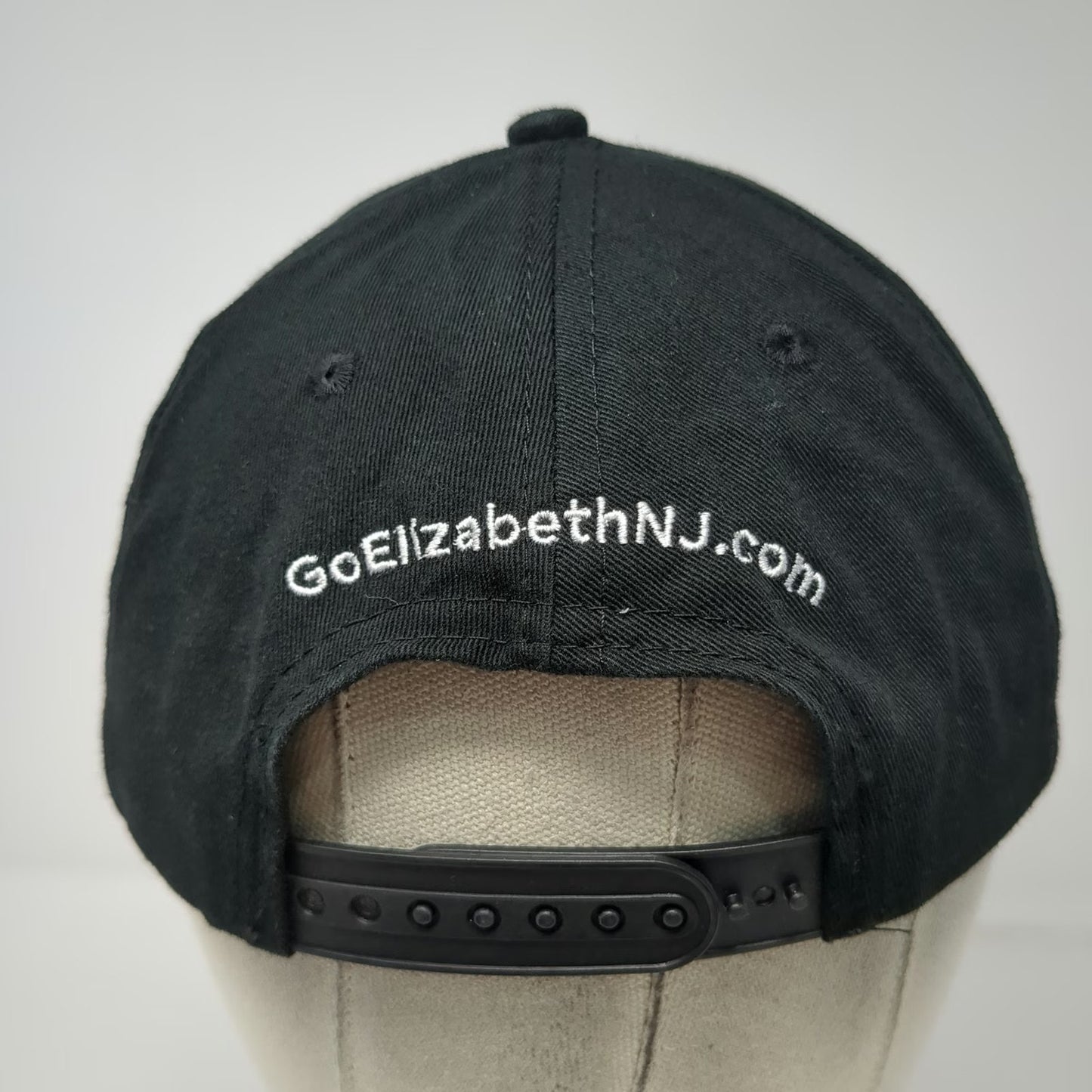 Snapback Hat Black One Size Refreshingly Unique Elizabeth NJ City Promo Logo