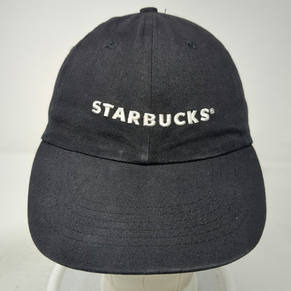 Starbucks Baseball Cap Black One Size Strapback Embroidered Logo Adjustable Hat