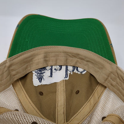 Idaho Trees Snapback Mesh Back Trucker Hat Tan One Size Legacy 6 Panel