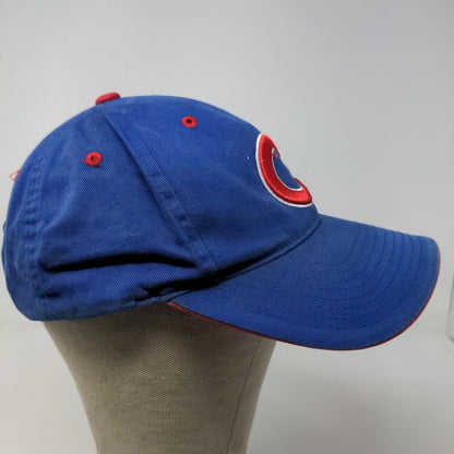 Unbranded Men's Strapback Hat Blue Adjustable Embroidered Chicago Cubs Logo