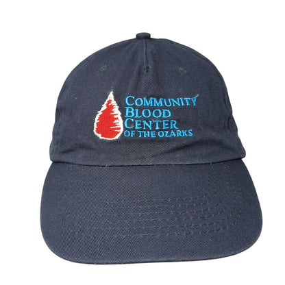 Community Blood Center of the Ozarks Strapback Hat Blue One Size Outdoor
