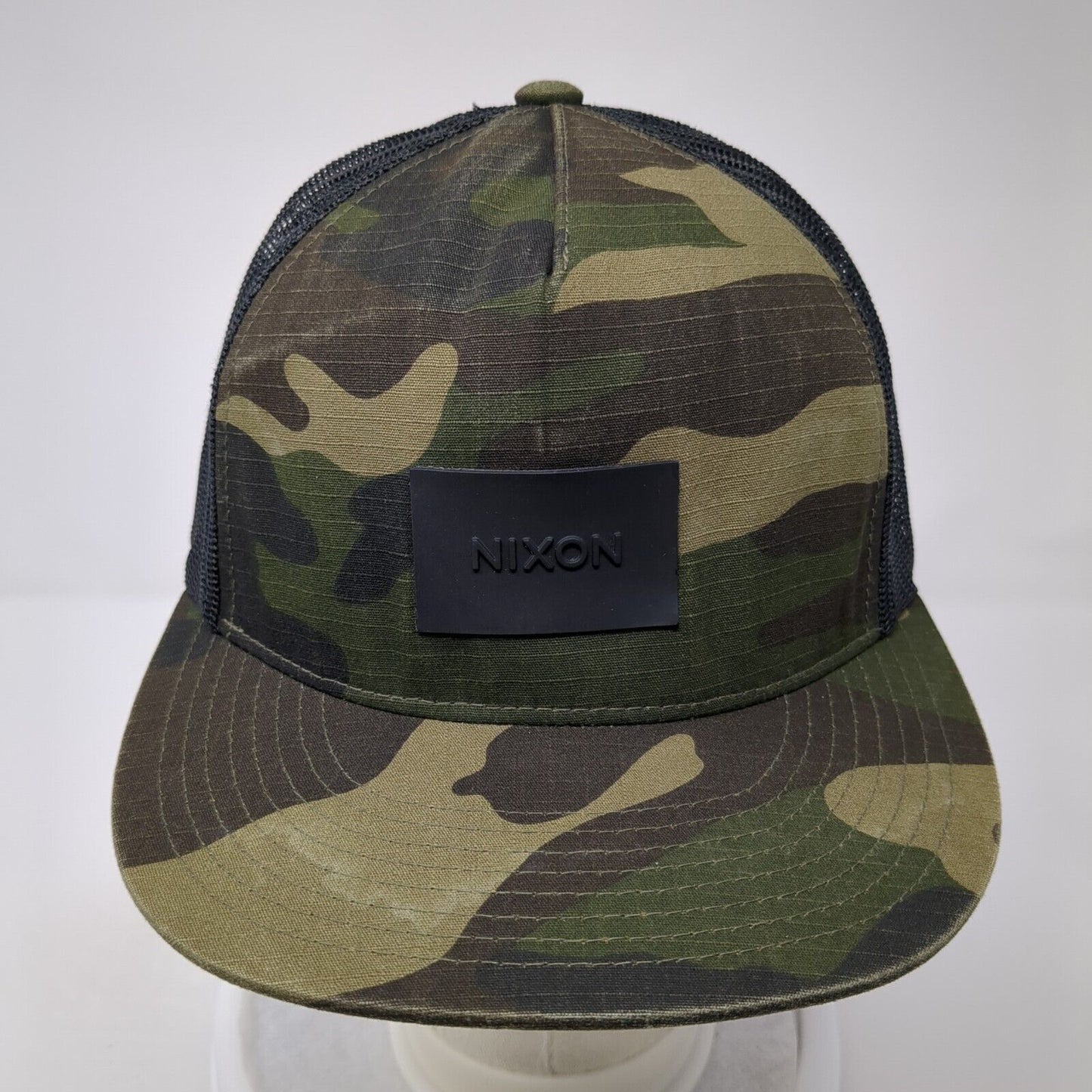 Nixon Patch Snapback Trucker Hat Camouflage One Size Mesh Back Yupoong