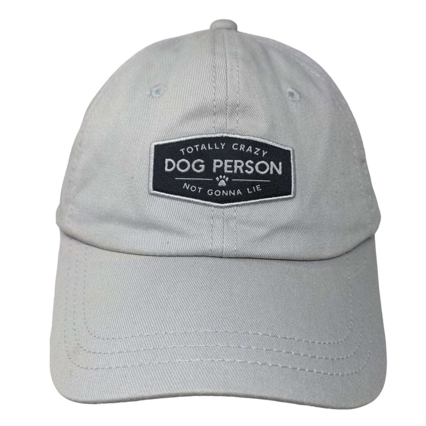 Open Road Men's Slideback Hat Gray Size OS Embroidered Crazy Dog Person Logo