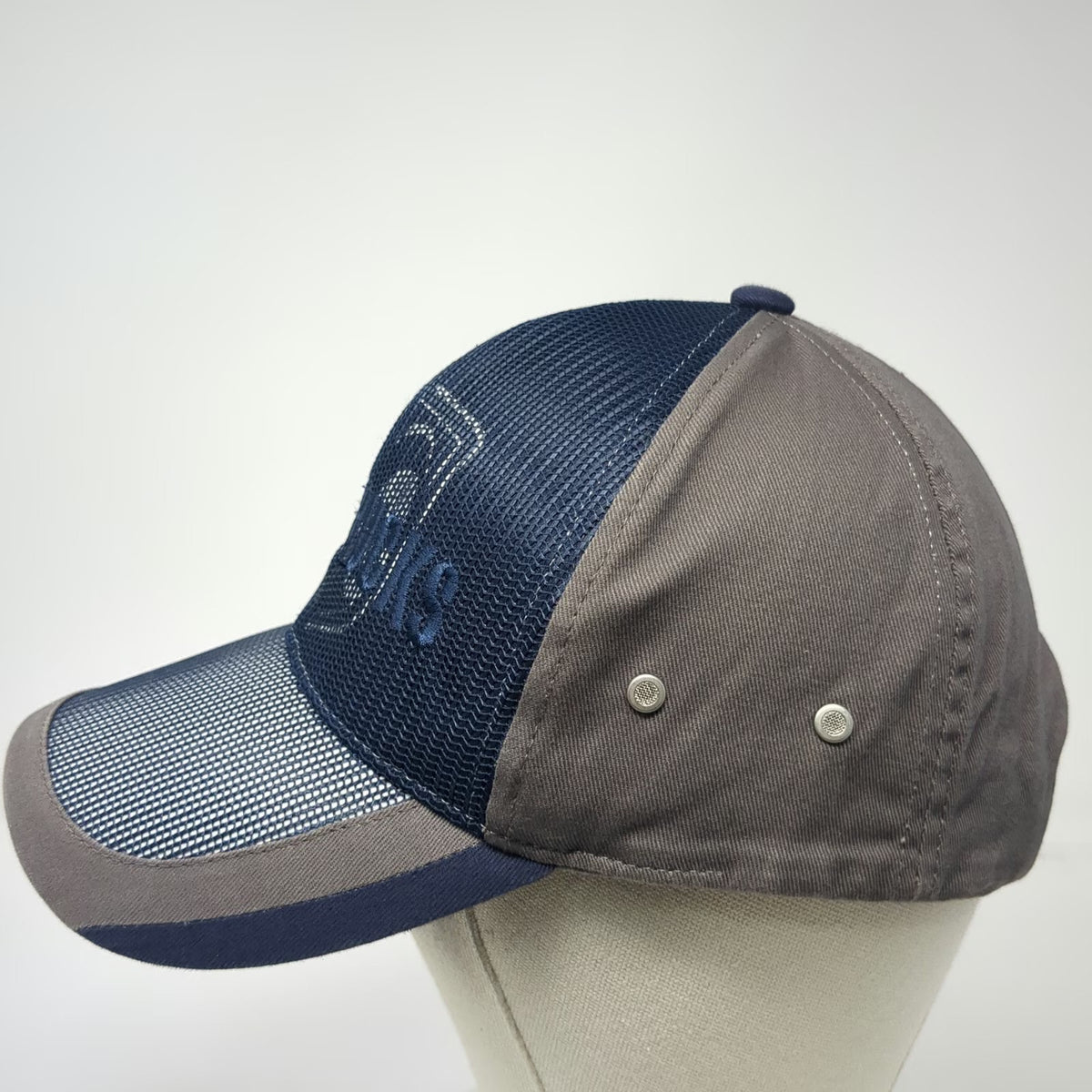 Ram Trucks Blue Gray Mesh Front Baseball Cap Hat One Size Strapback Dodge Mopar