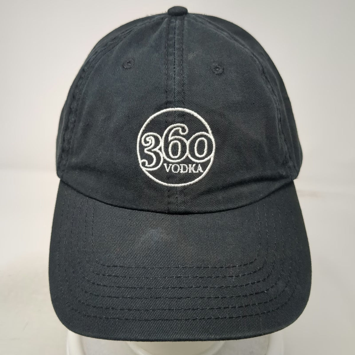 Otto Baseball Cap Black One Size 360 Vodka Embroidered Logo Slideback Hat