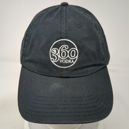 Otto Baseball Cap Black One Size 360 Vodka Embroidered Logo Slideback Hat