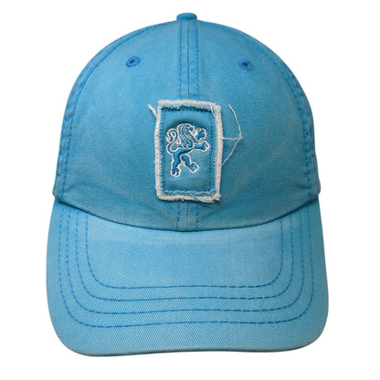 Lion Patch Slideback Hat Blue One Size Adjustable American Dry Goods