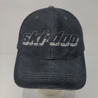 Ski-Doo Bombardier Strapback Hat Black OSFA Adjustable Embroidered