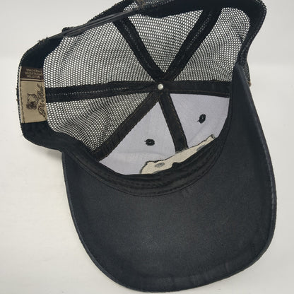 San Antonio Snapback Trucker Hat Black One Size Adjustable Mesh Back Pit Bull