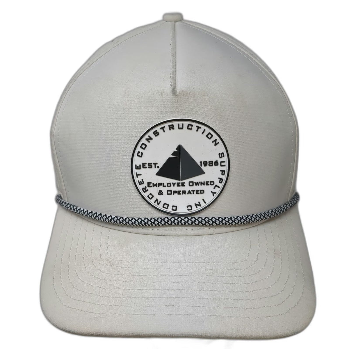 Blackhawk Trucker Hat White One Size Concrete Supply Inc Construction Snapback