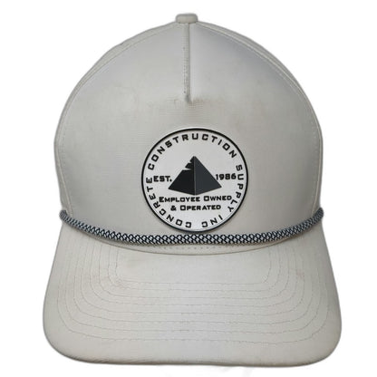 Blackhawk Trucker Hat White One Size Concrete Supply Inc Construction Snapback