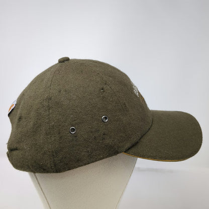 Carhartt Baseball Cap Green One Size Wool Blend Slideback 1889 Est- Logo Hat