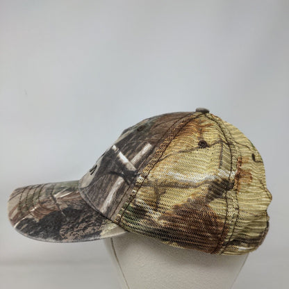 ADM Strapback Trucker Hat Camouflage OSFA Embroidered Mesh Back 6 Panel