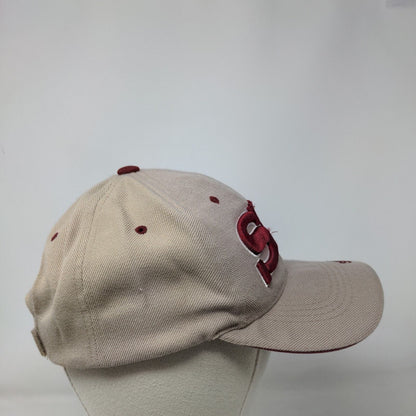 SF San Francisco Strapback Hat Tan One Size Adjustable Embroidered Vented Holes