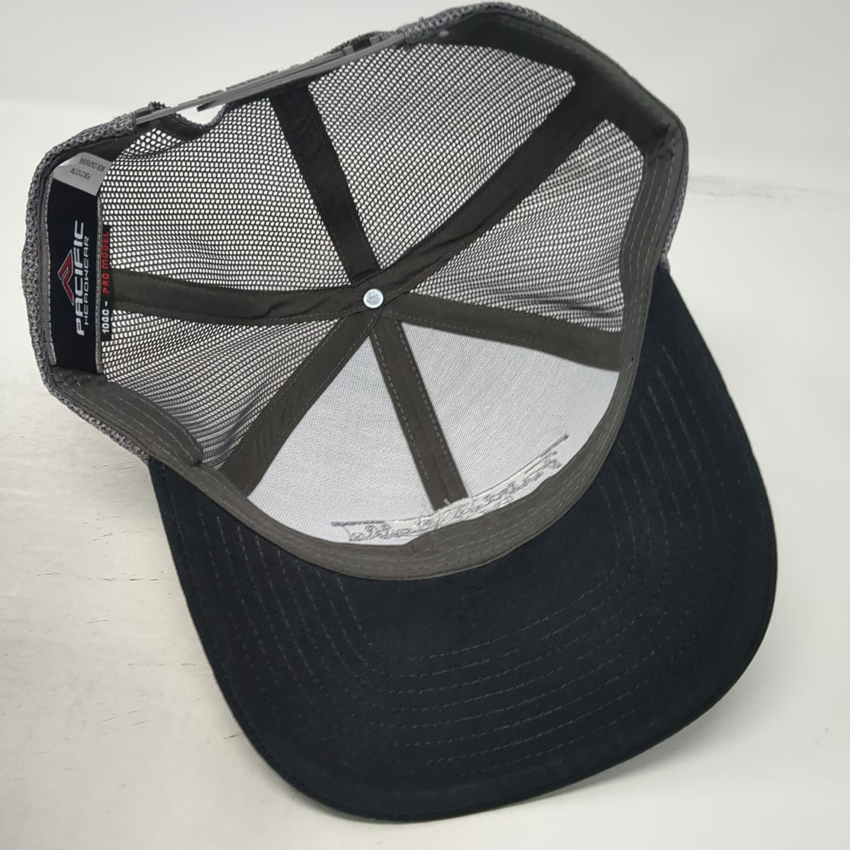 Pacific Headwear Trucker Hat Black One Size Fairly Reliable Bobs Mesh Snapback