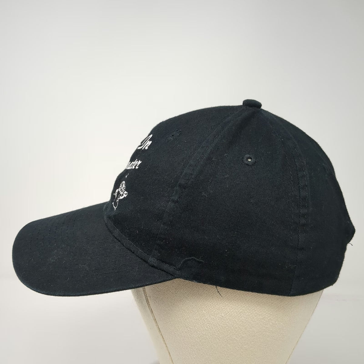 KC Baseball Cap Black One Size Strapback Cotton Warwick Drive-In Theater Hat