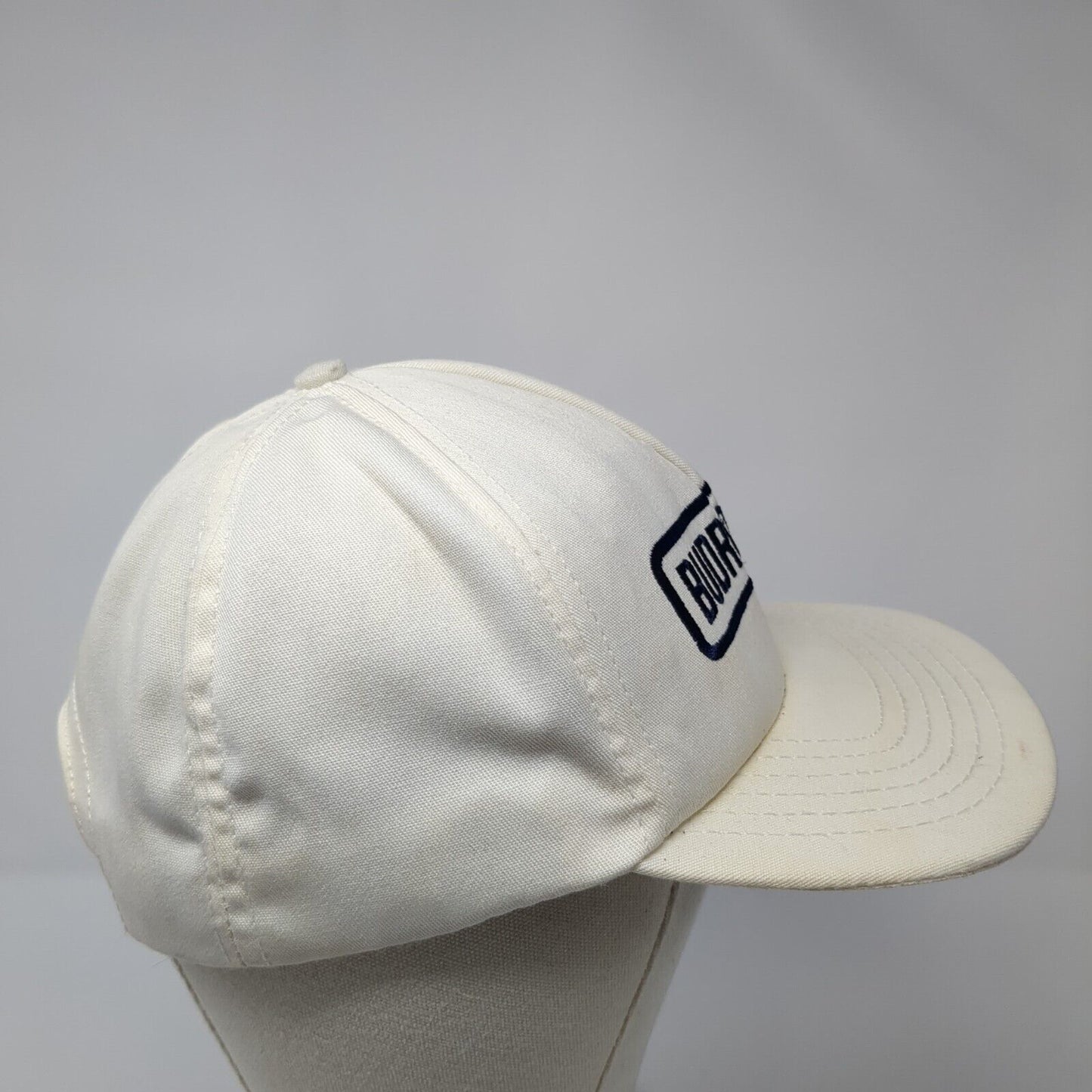 Budrovich Snapback Hat White OS Adjustable Lightweight Embroidered 6 Panel