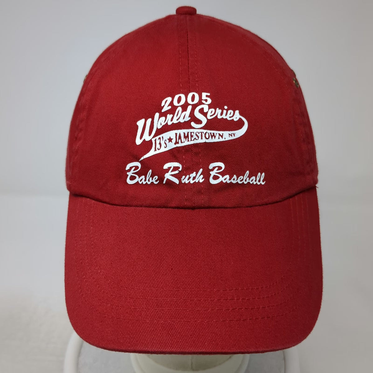 Anvil Baseball Cap Red One Size Slideback 2005 World Series Babe Ruth NY Hat