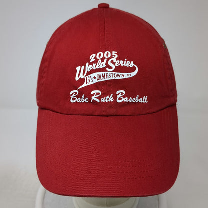 Anvil Baseball Cap Red One Size Slideback 2005 World Series Babe Ruth NY Hat