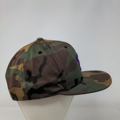 The Classics Yupoong Snapback Hat Camouflage One Size Embroidered Logo