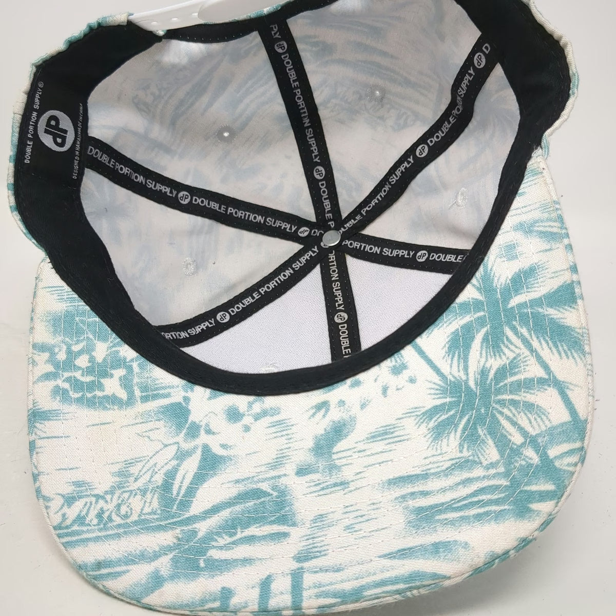 Double Portion Supply Maui Brewing Co Snapback White Green One Size Tropical Hat