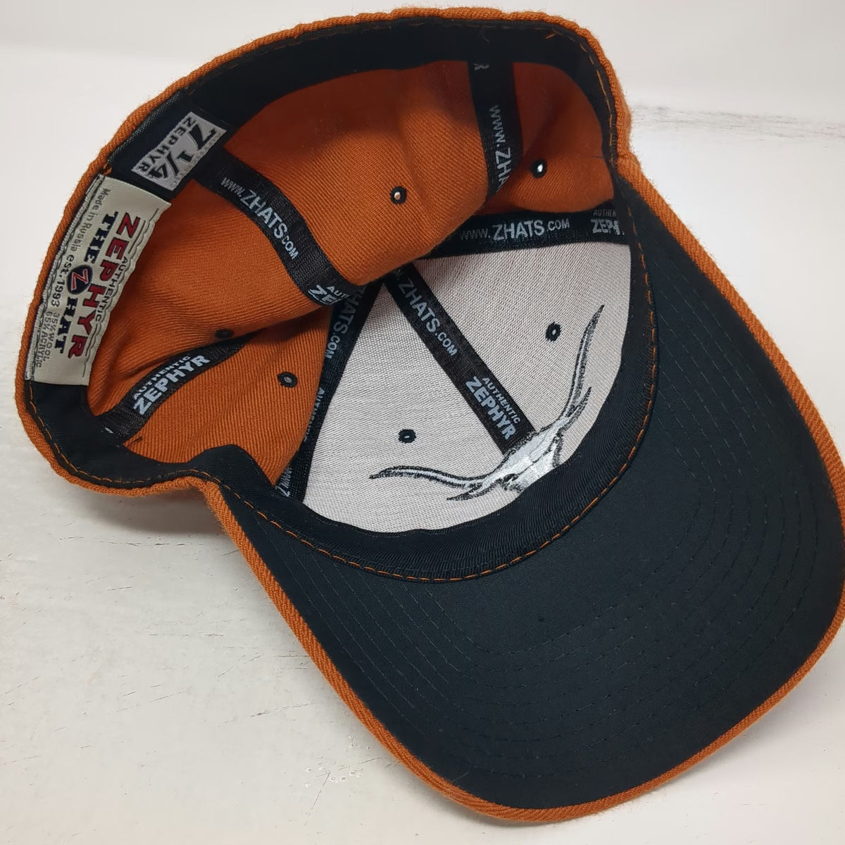 Texas Longhorns NCAA Zephyr Cap Brown 7 1/4 Fitted Embroidered Logo The Z Hat