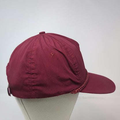 Sportcap 5 Panel Red One Size Silver Creek Irrigation Rope Slideback Hat Cotton