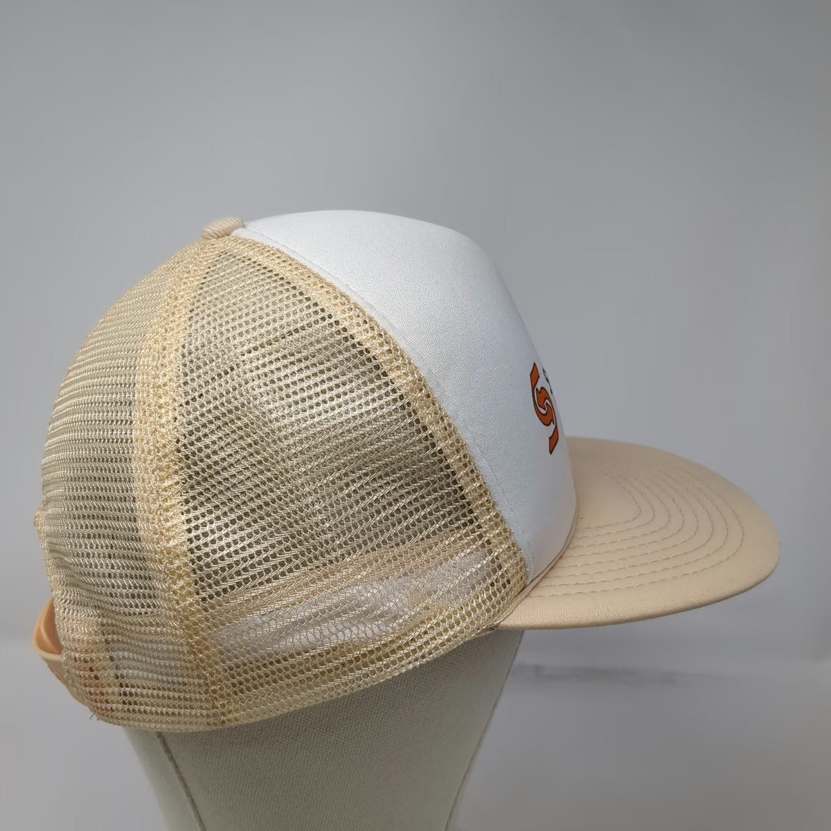 Mohr's Salt Lake Hardware Hat Beige One Size Trucker Hat Mesh Back Snapback Foam