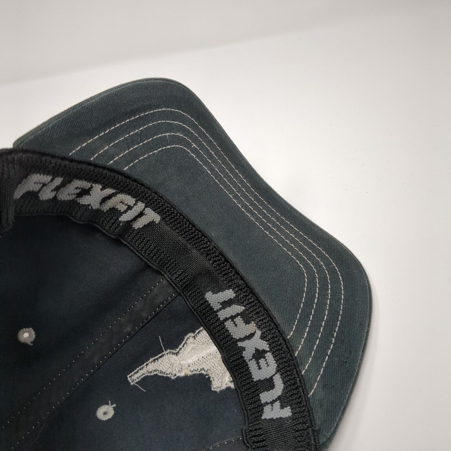 Idaho Fitted Hat Gray L/XL Flexfit Embroidered Vented Holes 6 Panel Yupoong