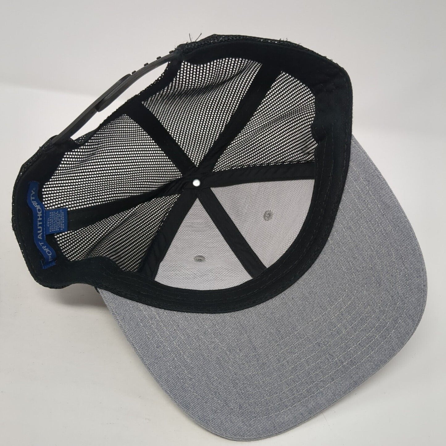 JSP Snapback Mesh Back Trucker Hat Gray One Size Port Authority 6 Panel