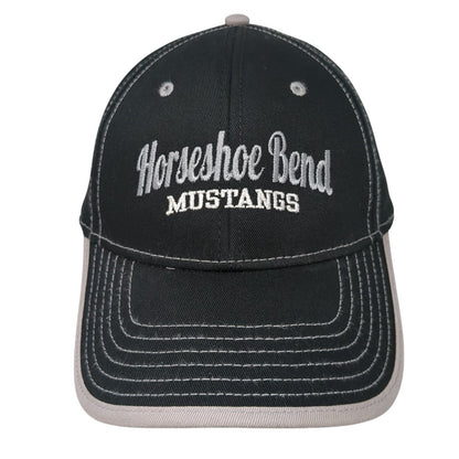 Horseshoe Bend Mustangs Strapback Hat Black One Size Embroidered Otto