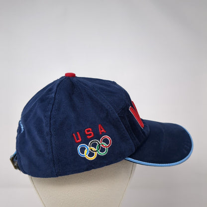 USA Roots 2002 Winter Olympic Games Strapback Hat Blue One Size Lined