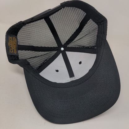 ES Time For Fitness Snapback Mesh Back Trucker Hat Black One Size Embroidered