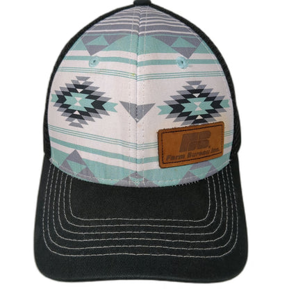 Buck's Bags Trucker Hat Black White Blue One Size Mesh Snapback Southwest Patch