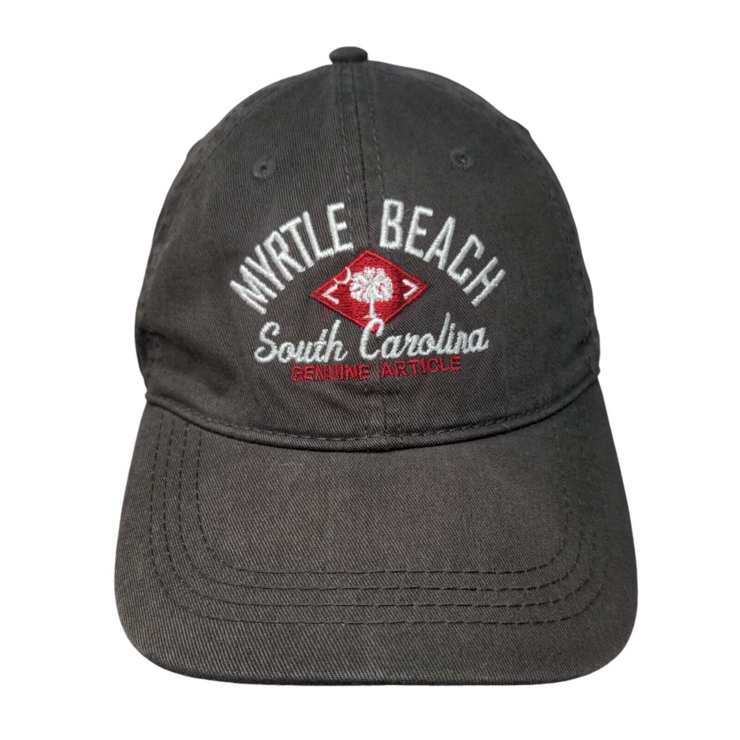 Myrtle Beach South Carolina Slideback Hat Gray One Size Embroidered