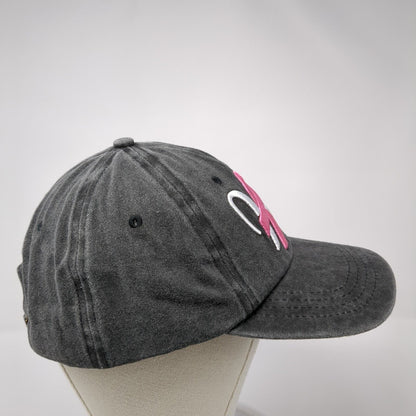 Hope Pink Ribbon Slideback Hat Gray One Size Adjustable Embroidered