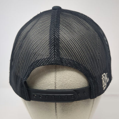 Red Dirt Hat Company Trucker Hat Black One Size Snapback Patch Logo Mesh Back