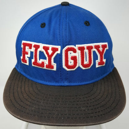 Angry Birds Fly Guy Snapback Hat Blue One Size Cotton Flat Brim Character