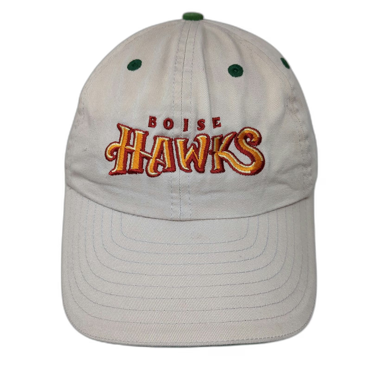 Boise Hawks MiLB New Era Cap Hat Tan One Size Embroidered Strapback Green Brim