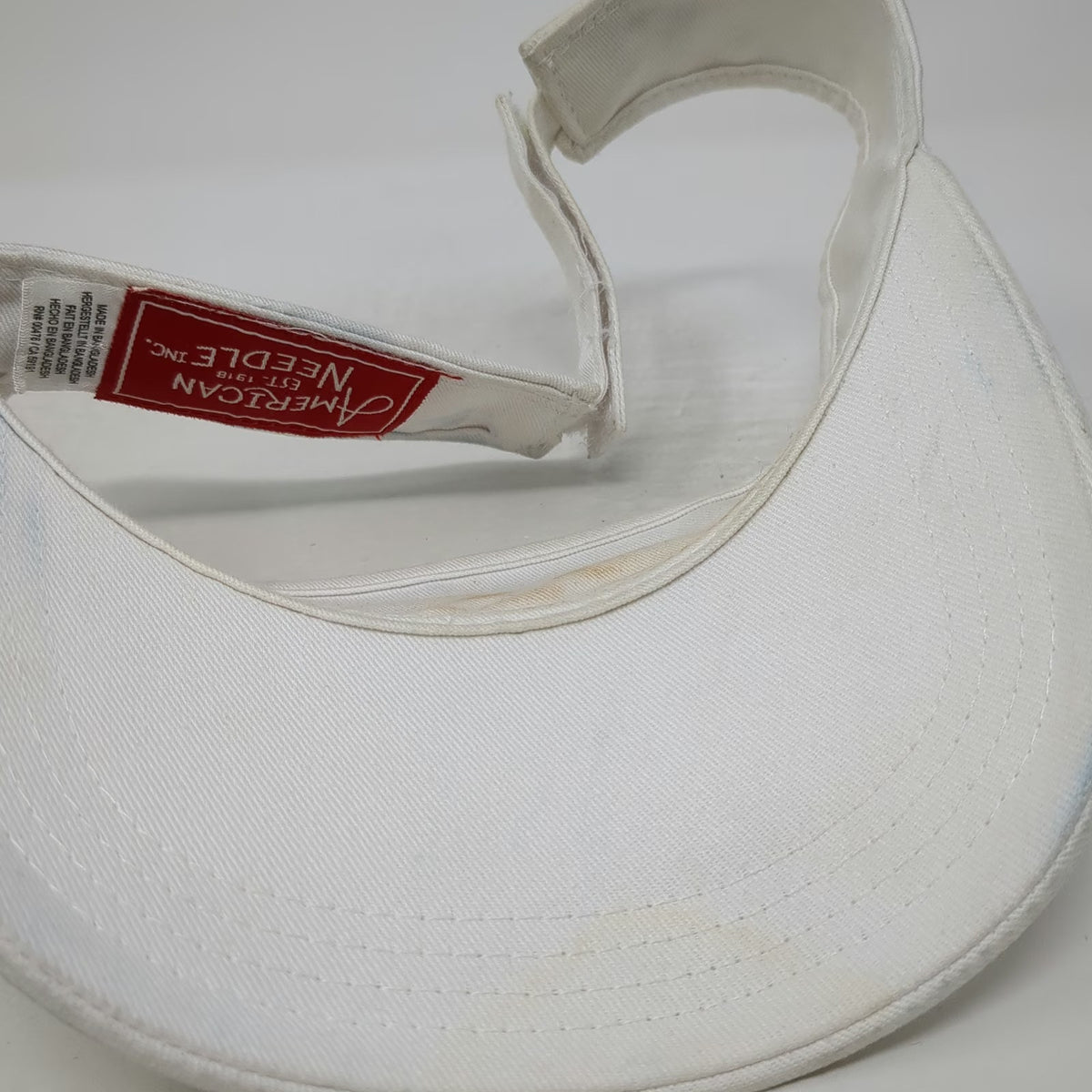 American Needle Visor White One Size Indian Wells Tennis Garden Strapback Hat
