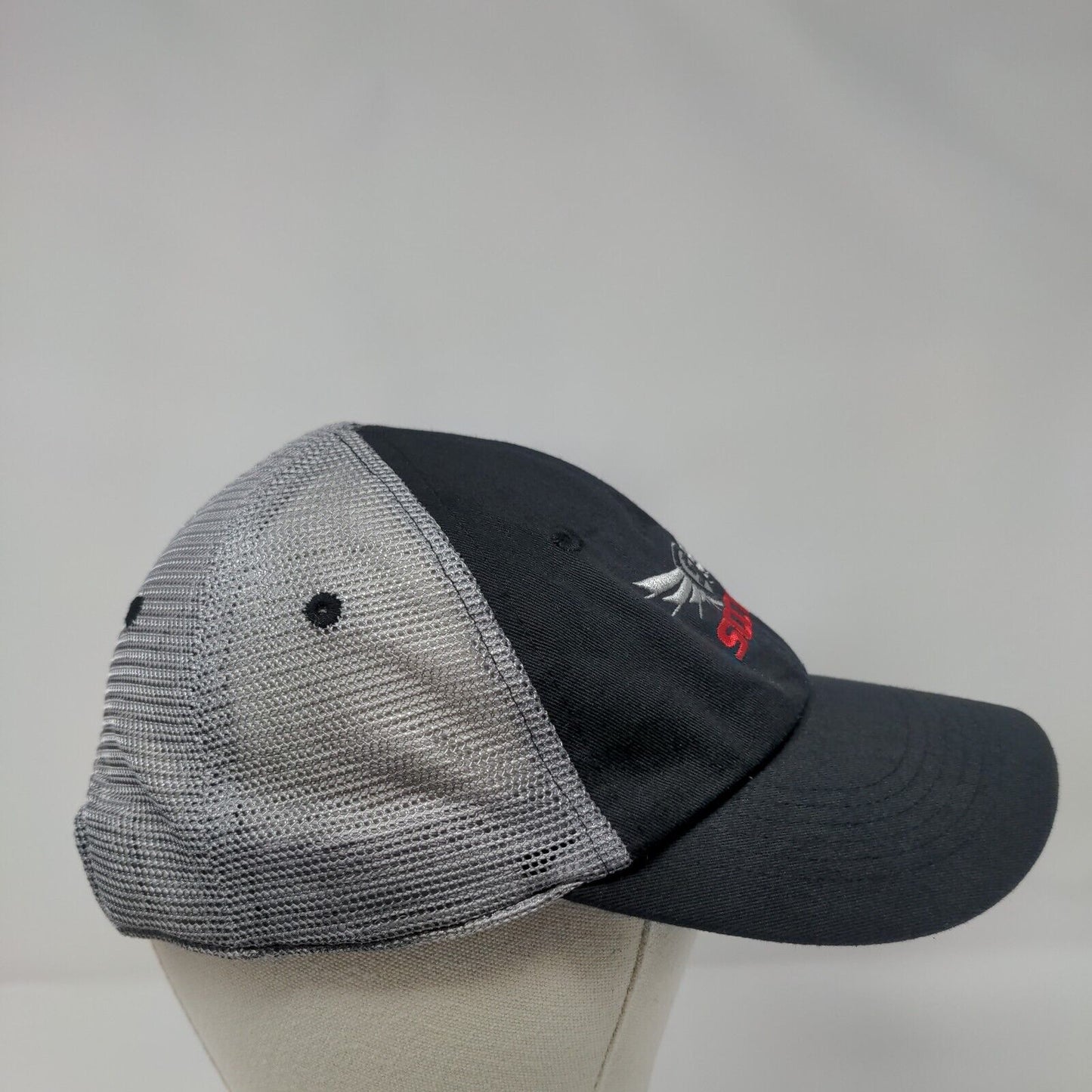SCCY Snapback Mesh Back Trucker Hat Black One Size Embroidered Colorblock