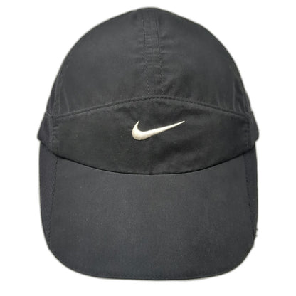 Nike Baseball Cap Black One Size Mesh Fit Dry Reflective Swoosh Running Hat
