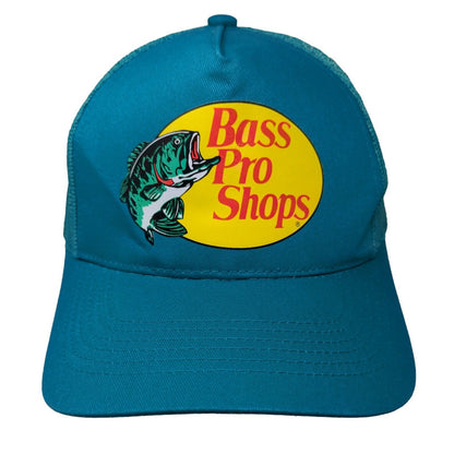 Bass Pro Shops Snapbnack Trucker Hat Blue OSFM Adjustable Gone Fishing Mesh Back