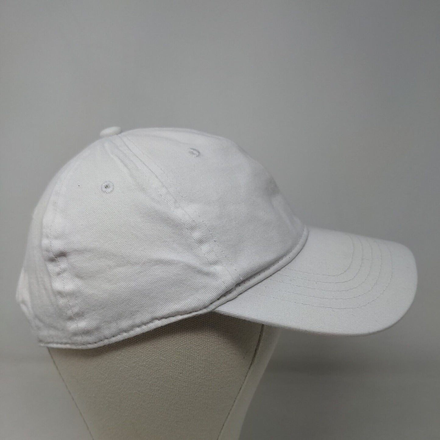 Unbranded Men's Strapback Hat White Adjustable Blank Vent Holes