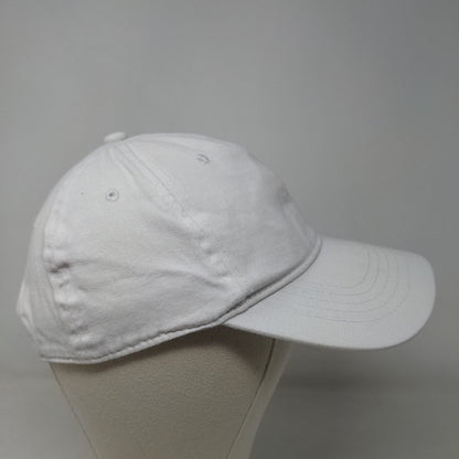 Unbranded Men's Strapback Hat White Adjustable Blank Vent Holes