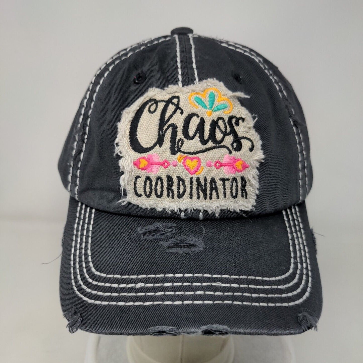 Chaos Coordinator Strapback Hat Gray One Size 6 Panel Adjustable